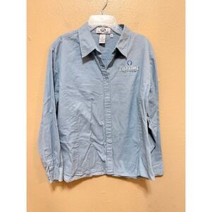 Vantage Women's Long Sleeve Button Up Shirt Cold‎ Stone Creamery Uniform Large